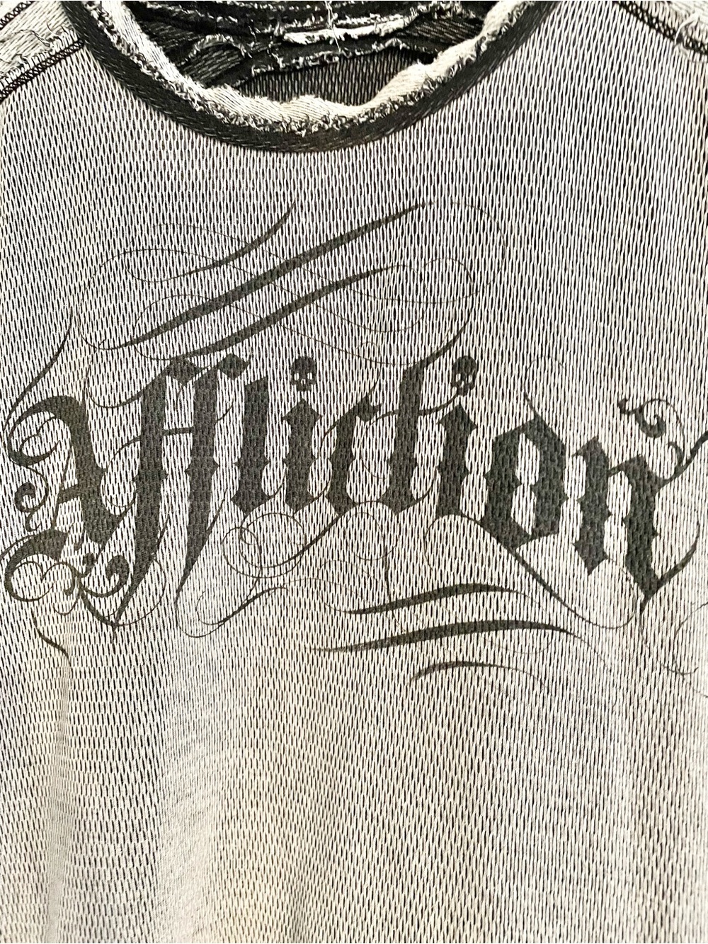 Vtg Y2K Affliction Angel Wings Cross Men’s Long Sleeve Dbl Side Thermal Shirt XL - Picture 8 of 13